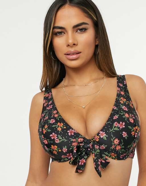 Peek & Beau - Fuller Bust Eksklusive - Bikini-top med bøjle i vinterblomstret, 2 af 4