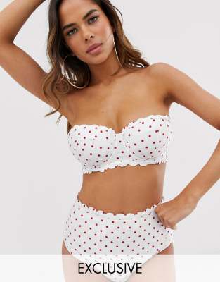 underwired bandeau bikini