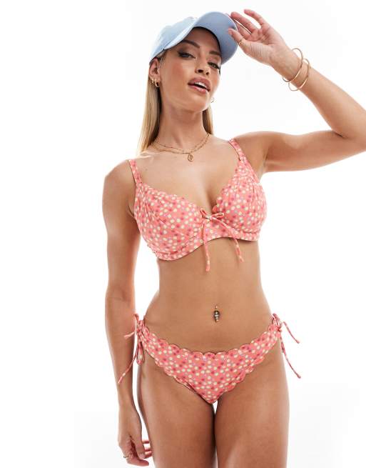 Peek & Beau Fuller bust – Różowe bikini z kwiatowym wzorem