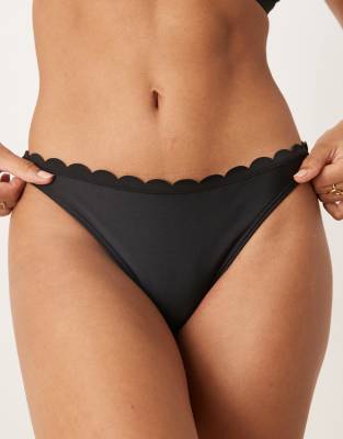 Peek & Beau Fuller Bust Scallop High Leg Bikini Bottom