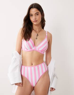 Peek & Beau - Haut de bikini à armatures - Rayures roses