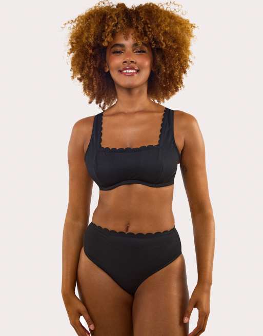 Peek & Beau Peek & beau fb excl scallop crop bikini top in multi, 4 of 4