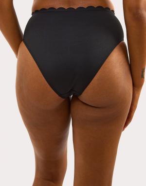 Peek & Beau Peek & beau mix & match scallop high waist bikini bottom in in black