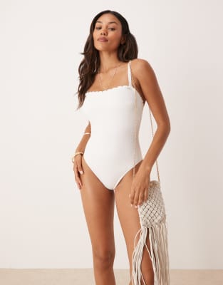 Peek & Beau Swimsuit With Textured Dot Detail