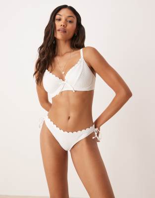 Peek & Beau Underwire Bikini Top With Textured Dot Detail