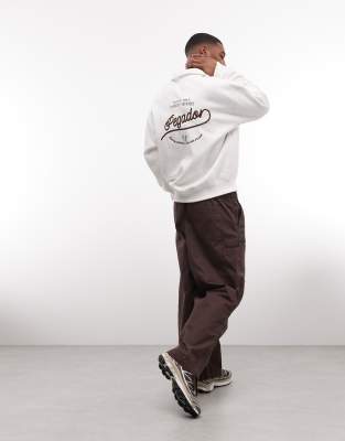 Pegador Belmonte Polo Sweatshirt With Back Print In White