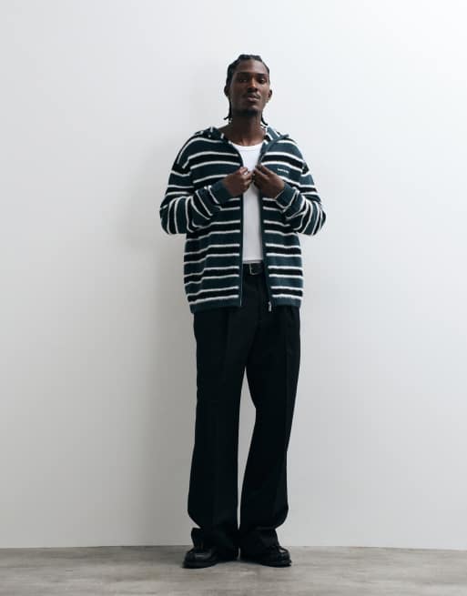 Pegador Benken Oversize-Strickhoodie mit Reißverschluss und Streifen in Multicolor, 2 von 5