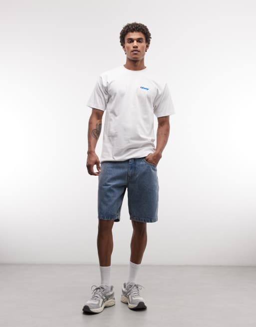 Pegador bostic denim jorts in washed blue, 2 of 5