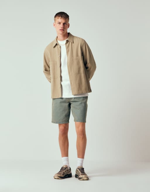 Pegador – Bostic – Jeans-Jorts in blauer Vintage-Waschung