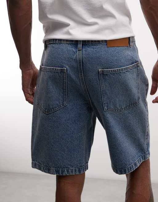 Pegador – Bostic – Niebieskie jortsy jeansowe z efektem sprania, 5 z 5