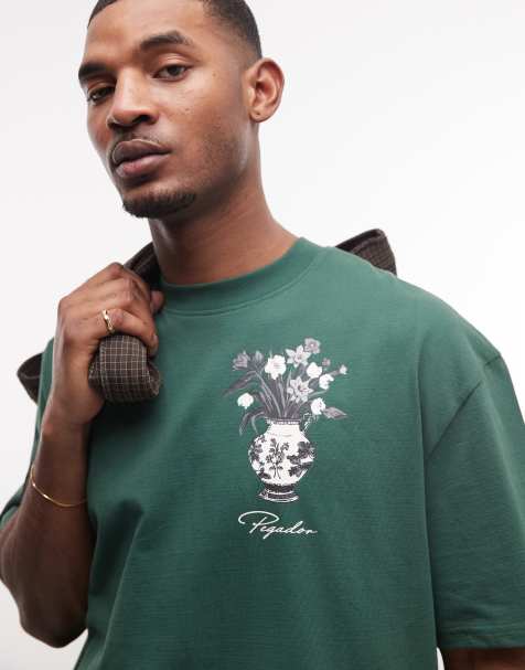 PEGADOR - Brig - Oversized T-shirt in verwassen groen - view 1