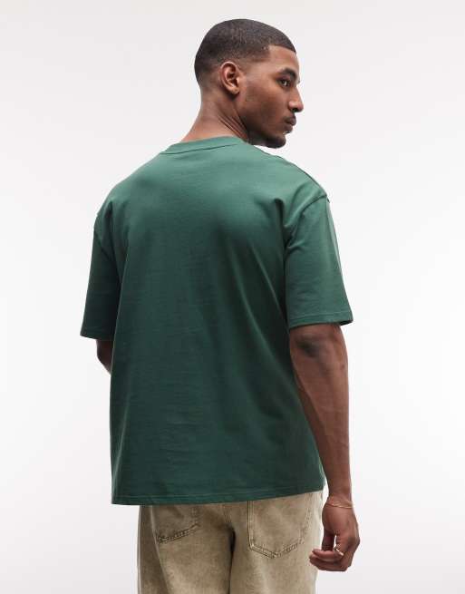 Pegador – Brig – Zielony T-shirt oversize z efektem sprania, 5 z 5