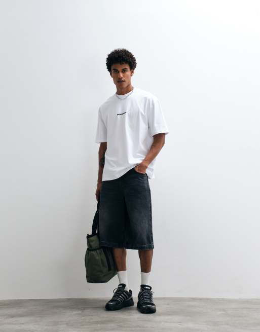 Pegador colne logo oversized fit t-shirt in white gum, 4 of 5