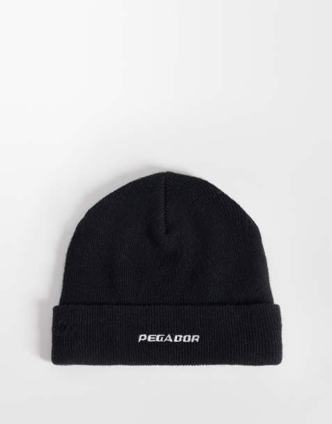 Pegador czarna czapka beanie z dzianinowym mankietem i logo - view 1