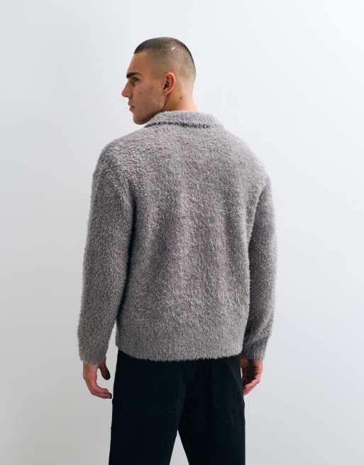 Pegador gilet boutonné en maille gris, 3 de 10