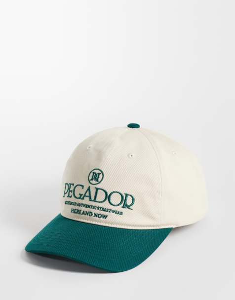 Pegador - gorra con visera en contraste en crema/verde - view 1