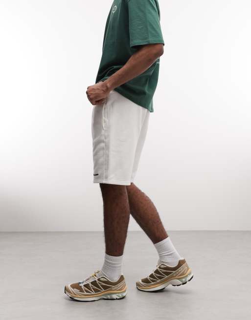 Pegador heavyweight logo sweat shorts in off white, 2 of 5