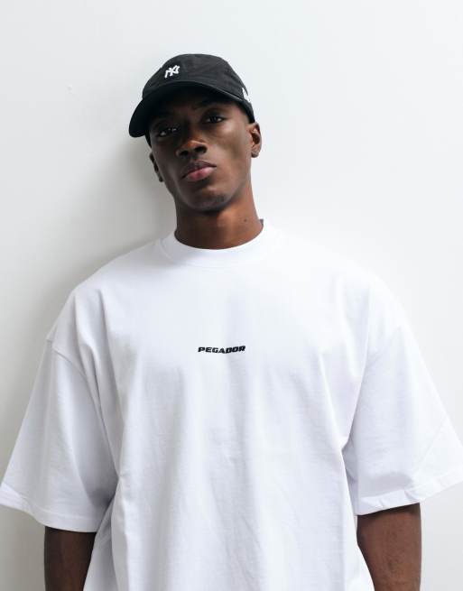 Pegador – Kastiges Oversize-T-Shirt in Gummi-Weiß mit Logo, 5 von 5