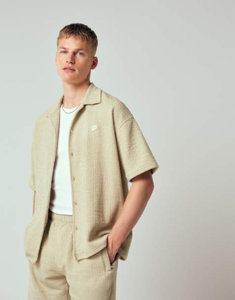 Pegador libco knitted shirt co-ord in beige