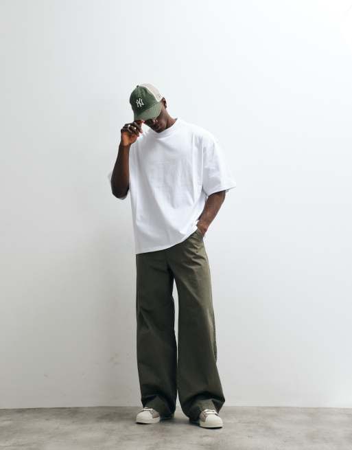 Pegador logo boxy oversized fit t-shirt in white gum, 3 of 5