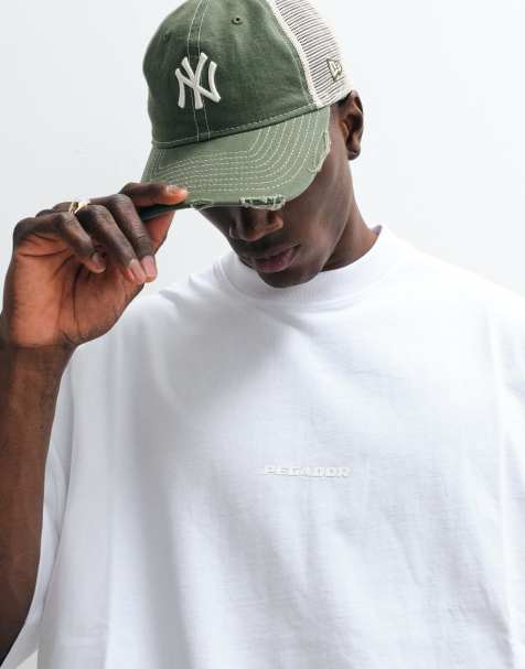 Pegador logo boxy oversized fit T-shirt in white - view 1