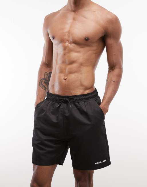 Pegador logo swim shorts in black, 2 of 5