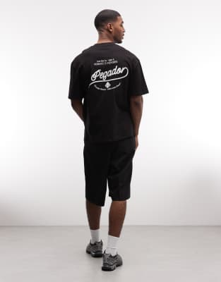 PEGADOR Pegador oversized belmonte t-shirt in washed black