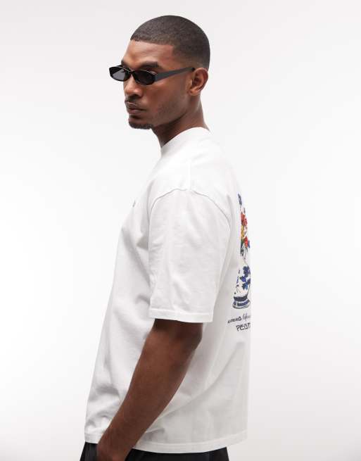 Pegador - Ravello - Camiseta blanco cálido extragrande con estampado gráfico en la espalda, 4 de 5