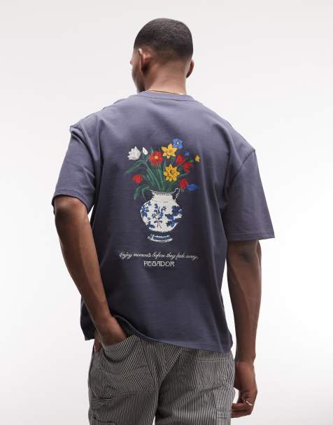 PEGADOR - Ravello - Oversized T-shirt met grafische print op de achterkant in blauw - view 1