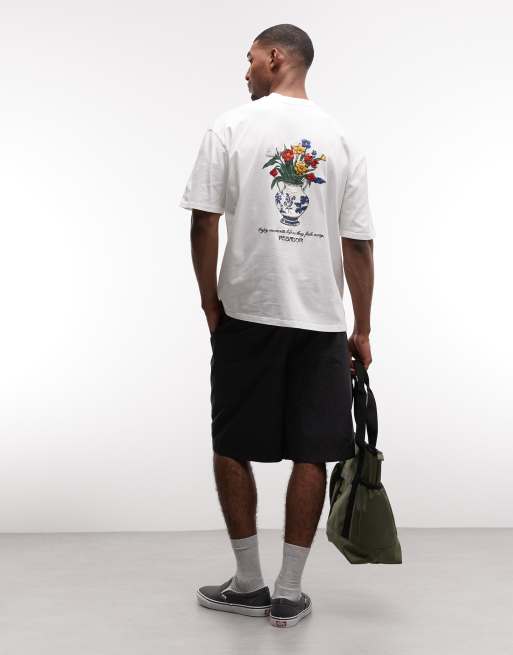 Pegador - Ravello - T-shirt bianca oversize con stampa grafica sul retro, 2 di 5