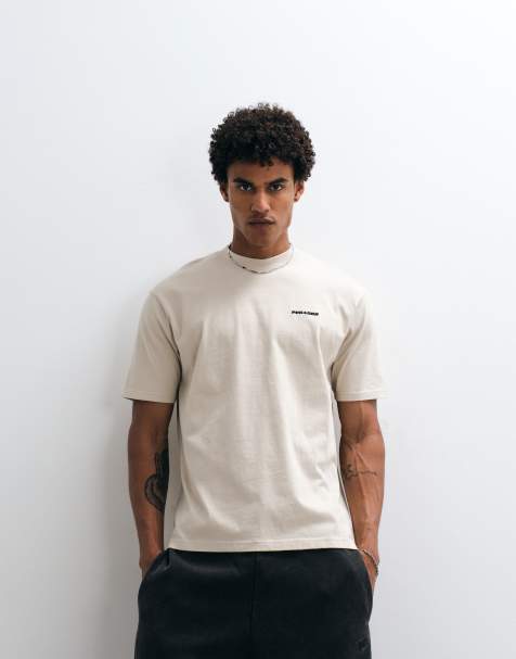 Pegador – Regular-Fit-T-Shirt in verwaschenem Beige mit Logo - view 1