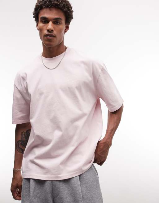 Pegador reine oversized graphic t-shirt with back print in washed powder pink, 3 of 5