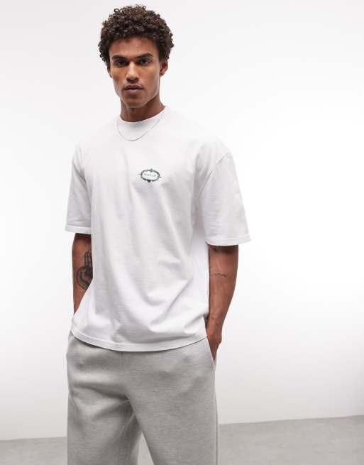 PEGADOR - Reine - T-shirt oversize à imprimé graphique au dos - Blanc, 4 de 5