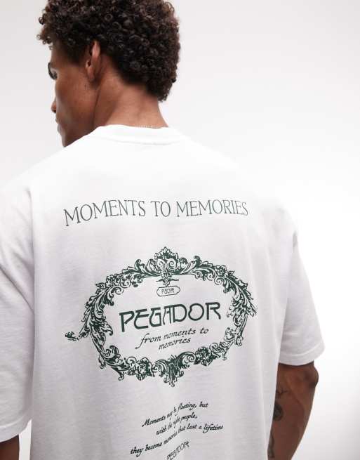 PEGADOR - Reine - T-shirt oversize à imprimé graphique au dos - Blanc, 5 de 5