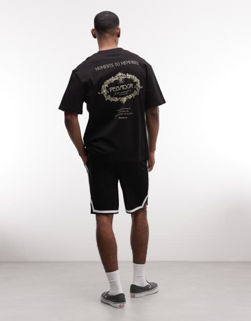 Pegador - Reine - T-shirt oversize à imprimé graphique au dos - Noir délavé, 3 de 5
