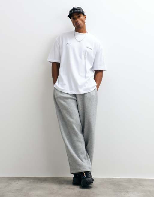 Pegador Rochefort grafisk oversized T-shirt i hvid, 3 af 5