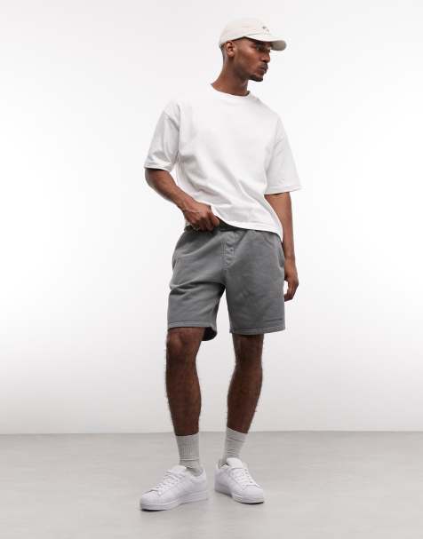 Pegador - Short en molleton épais à logo - Gris vintage - view 1