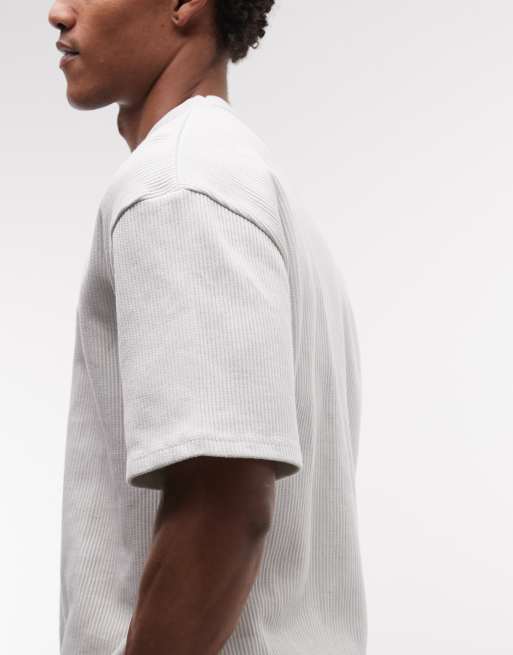 Pegador – Signar – Blekgrå, ribbad t-shirt i oversize, del av set, 4 av 5