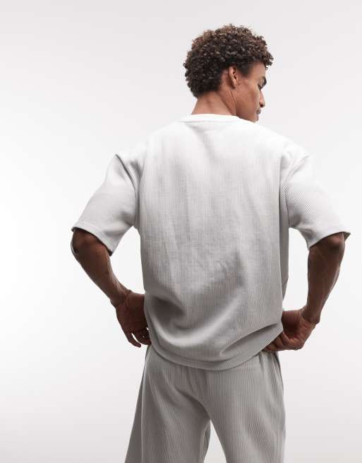 Pegador – Signar – Blekgrå, ribbad t-shirt i oversize, del av set, 5 av 5