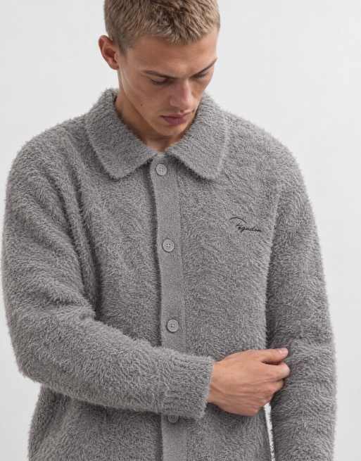 Pegador signar gebreid vest met knoopsluiting in grijs, 7 van 10