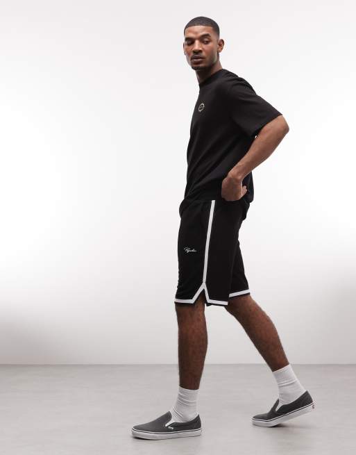Pegador Signar pique basketball shorts in black, 2 of 5