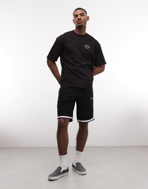 Pegador Signar pique basketball shorts in black, 3 of 5
