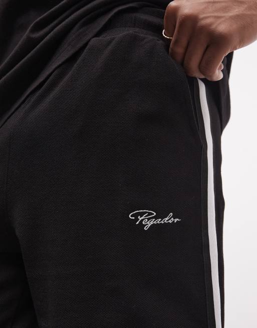 Pegador Signar pique basketball shorts in black, 4 of 5