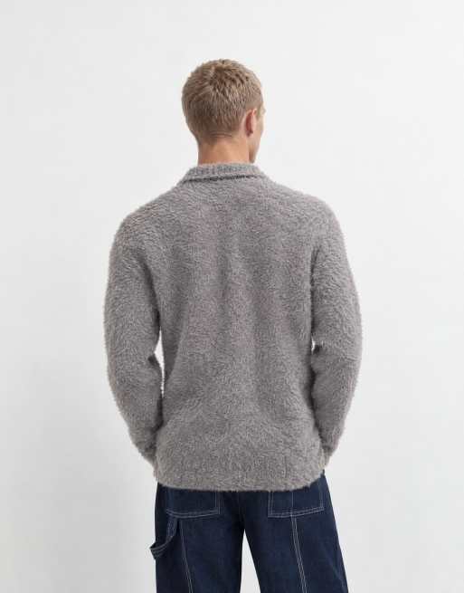 Pegador signar strikket cardigan med knapper i grå, 8 af 10