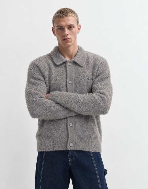 Pegador signar strikket cardigan med knapper i grå, 9 af 10