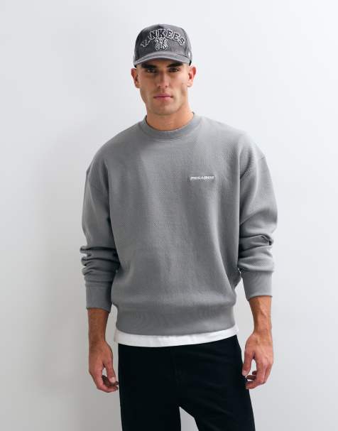 Pegador tate felpa oversize strutturata in grigio slavato - view 1