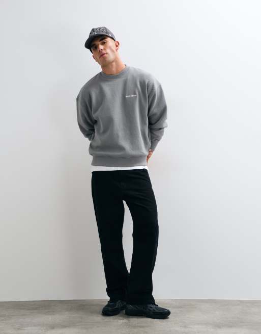 Pegador Tate sudadera extragrande estructurada en gris lavado, 2 de 5