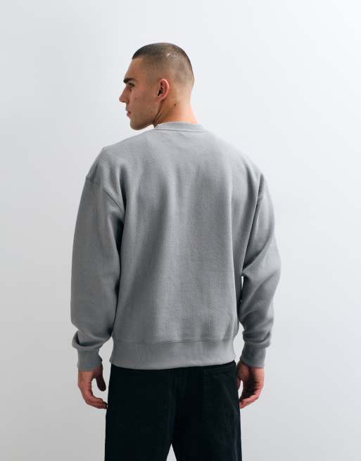 Pegador Tate sudadera extragrande estructurada en gris lavado, 3 de 5