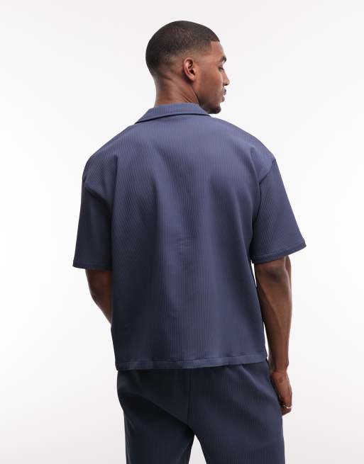 Pegador - Troy - Chemise d'ensemble d'été plissée - Bleu crépuscule, 5 de 5