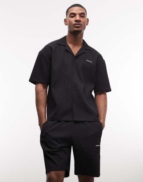 Pegador - Troy - Chemise d'été d'ensemble en tissu plissé - Noir - view 1